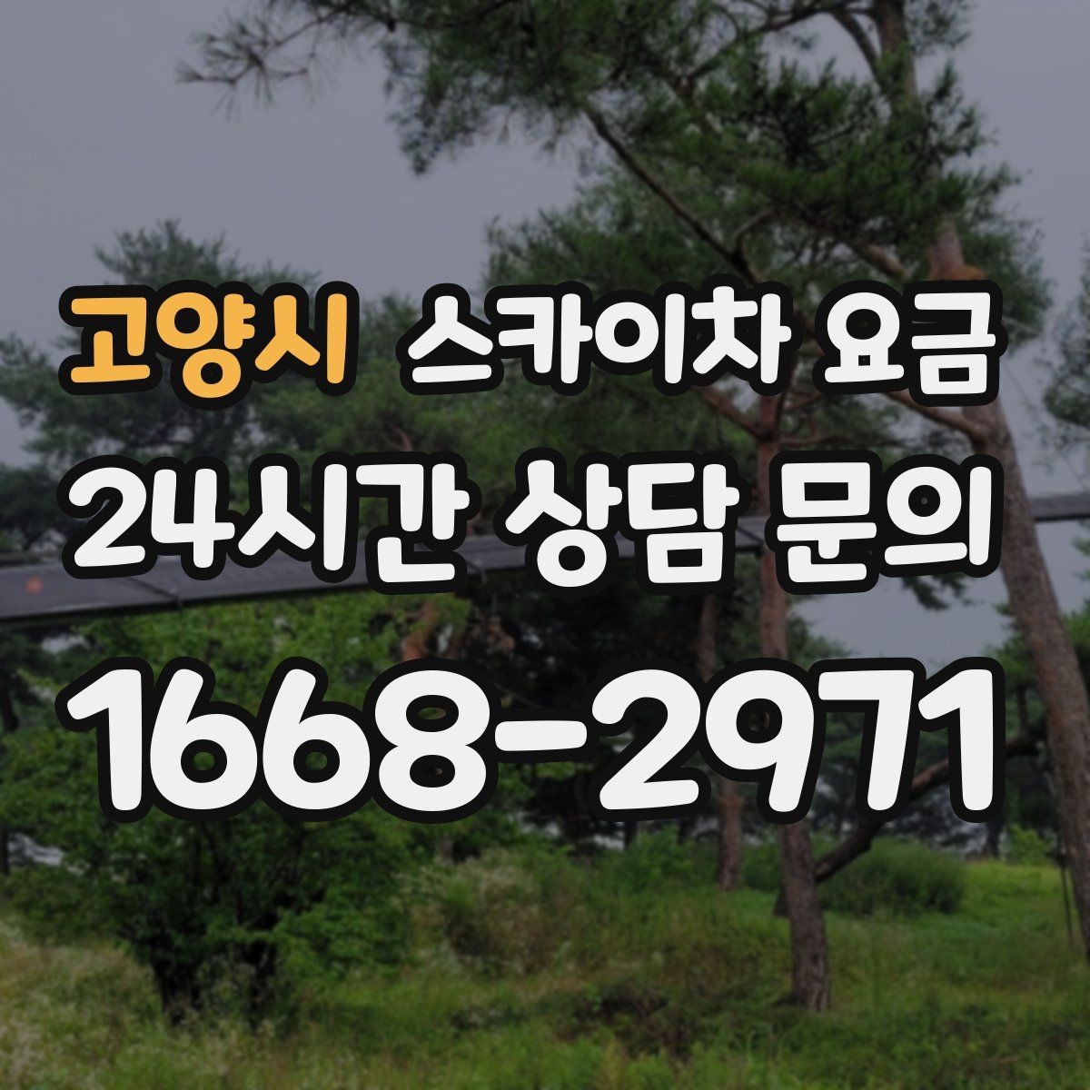 고양시 스카이차 요금 전봇대가 가까우면 작업 반경(차량 위치 작업 면 거리)이 달라질 수