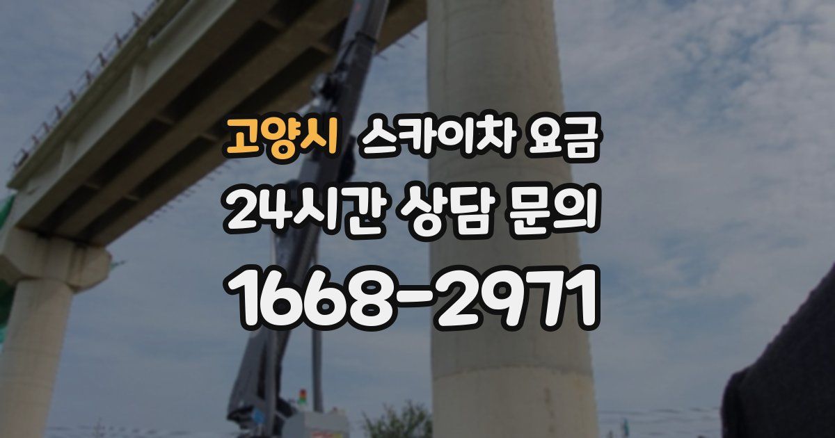 고양시 스카이차 요금