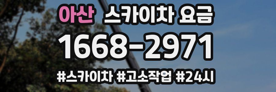 아산 스카이차 요금