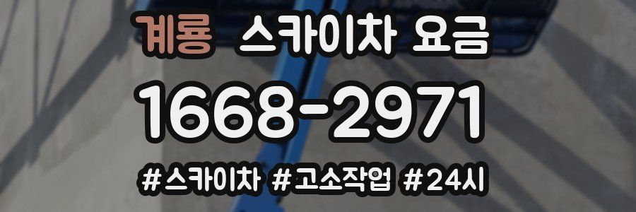 계룡 스카이차 요금