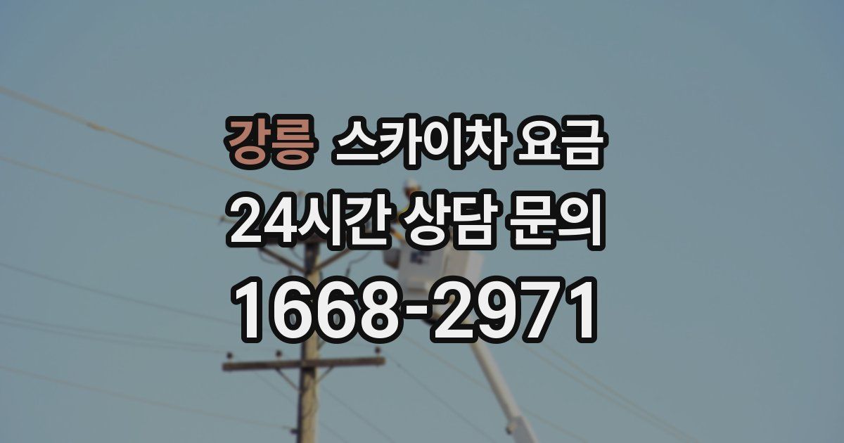강릉 스카이차 요금