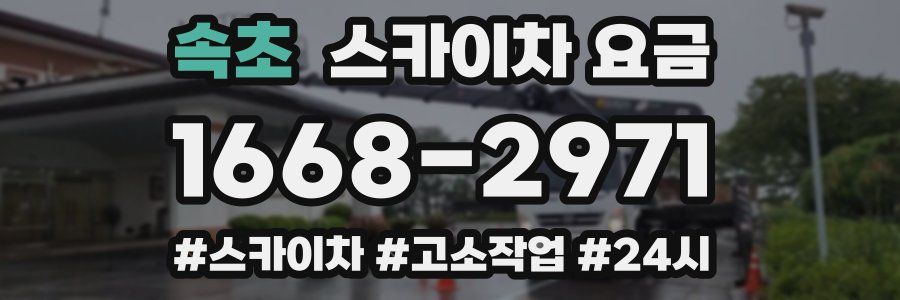 속초 스카이차 요금