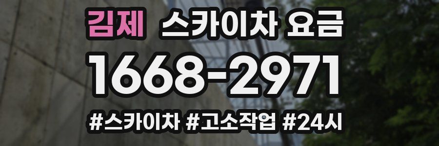 김제 스카이차 요금