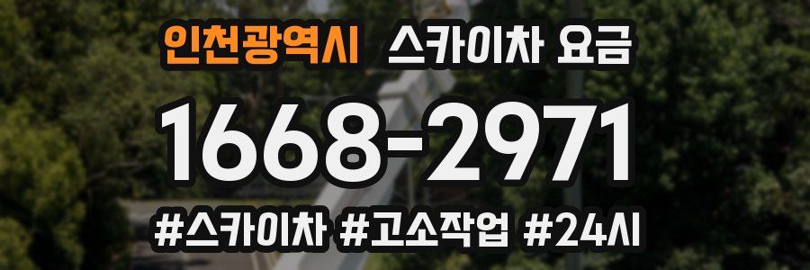 인천광역시 스카이차 요금