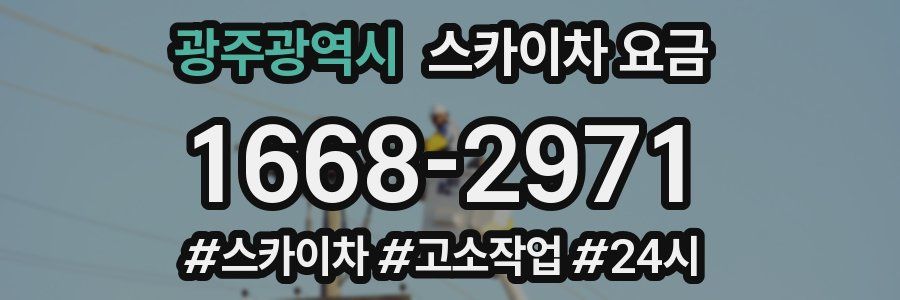광주광역시 스카이차 요금