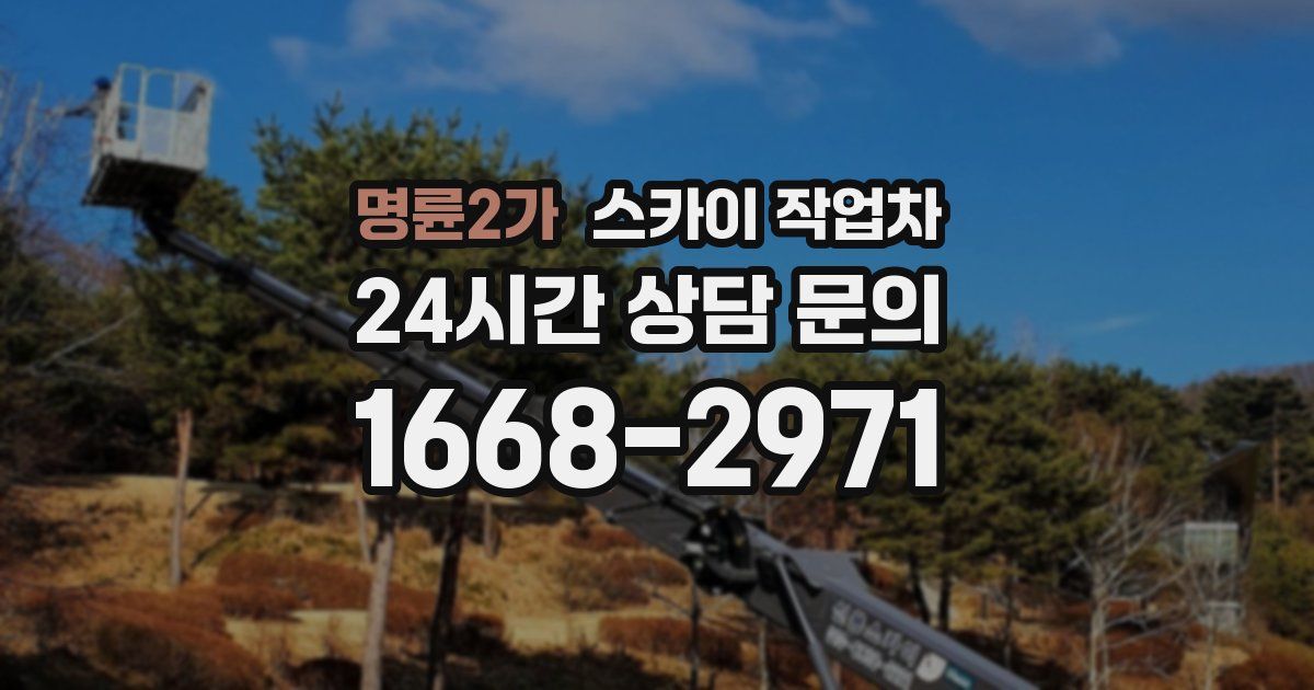 명륜2가 스카이 작업차