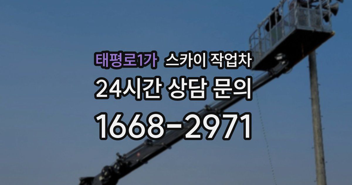 태평로1가 스카이 작업차