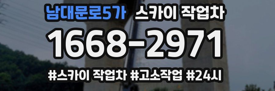 남대문로5가 스카이 작업차