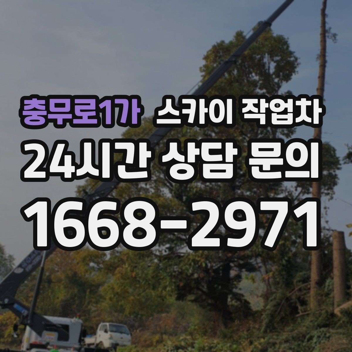 충무로1가 스카이 작업차 외벽 조명 고장으로 어두워졌다면 해결