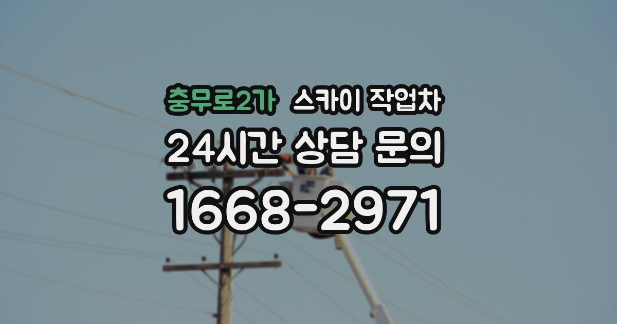 충무로2가 스카이 작업차