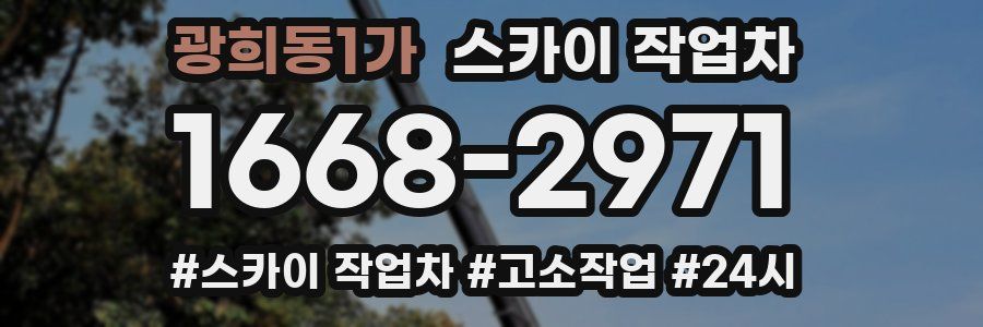 광희동1가 스카이 작업차