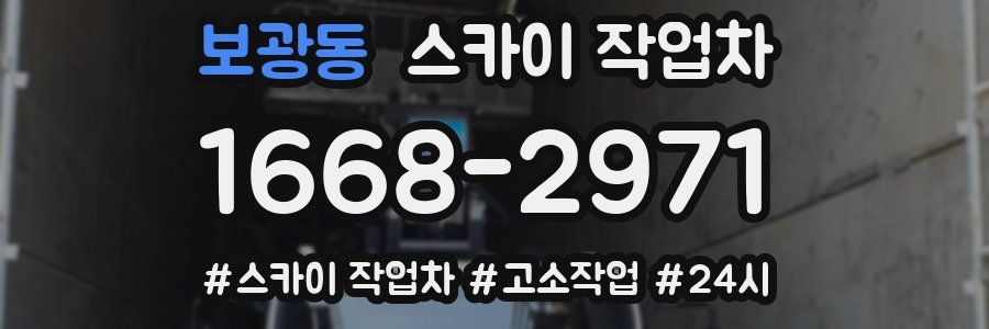 보광동 스카이 작업차