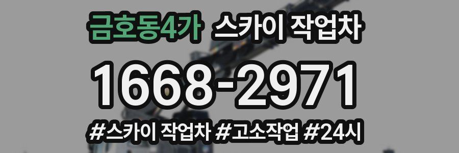 금호동4가 스카이 작업차