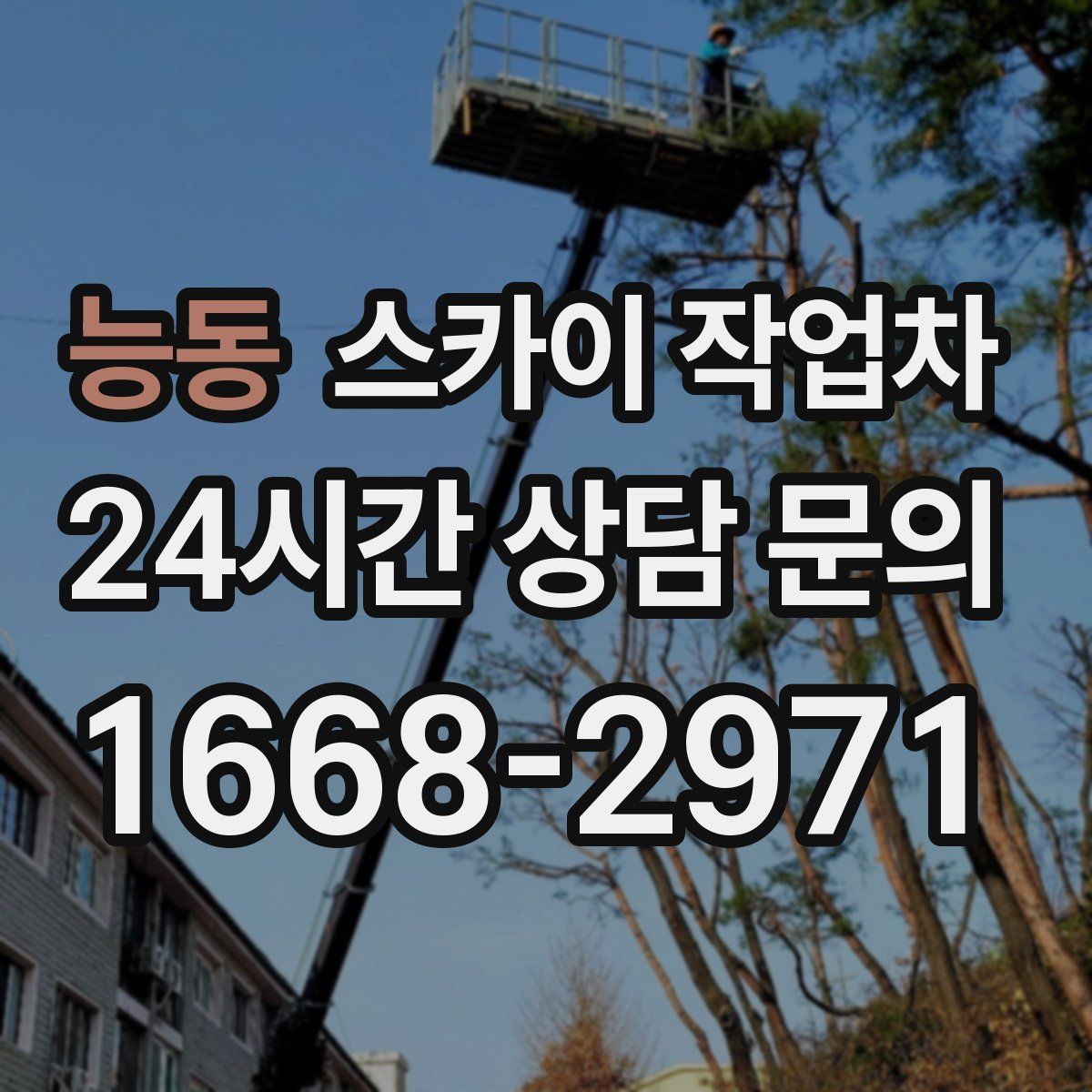 능동 스카이 작업차