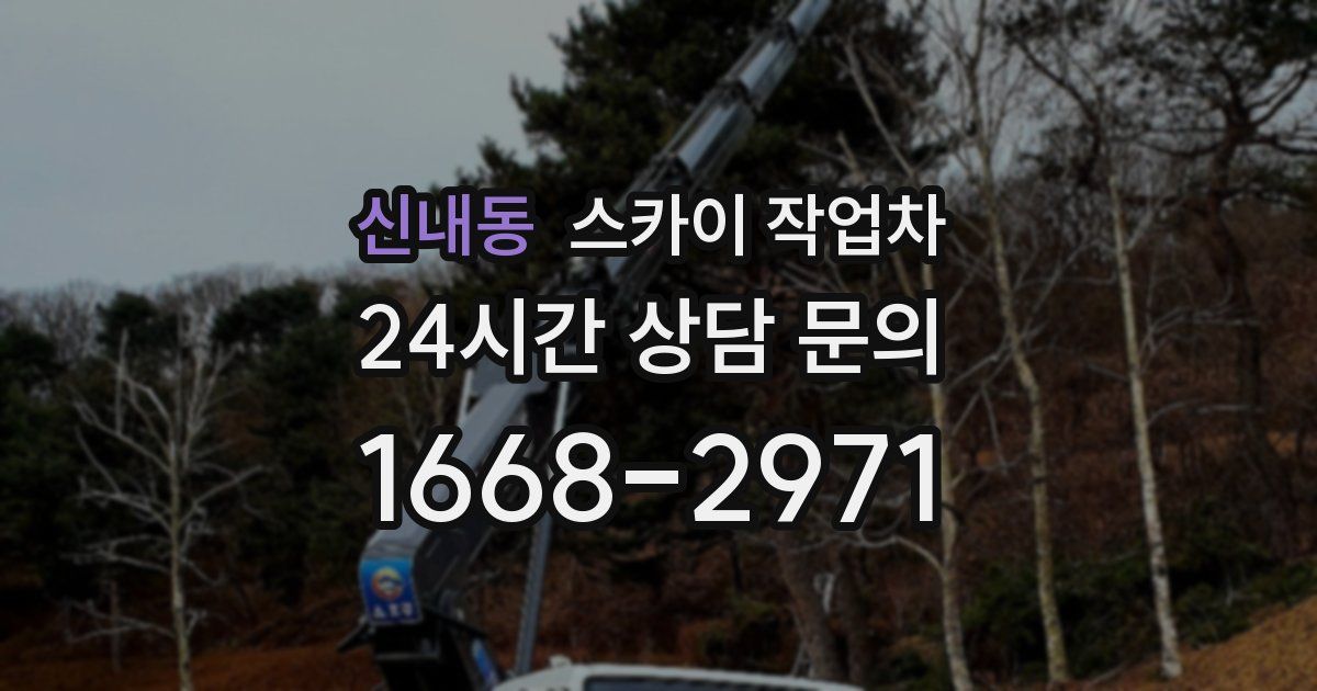 신내동 스카이 작업차