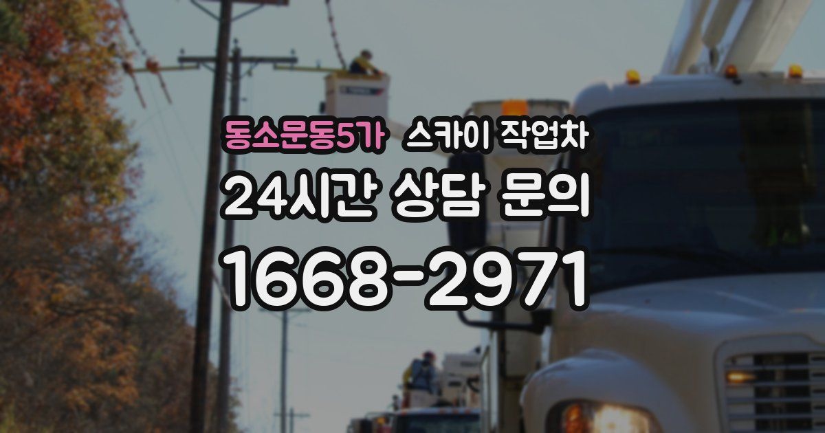 동소문동5가 스카이 작업차