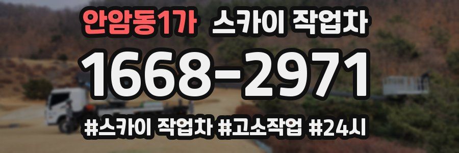 안암동1가 스카이 작업차