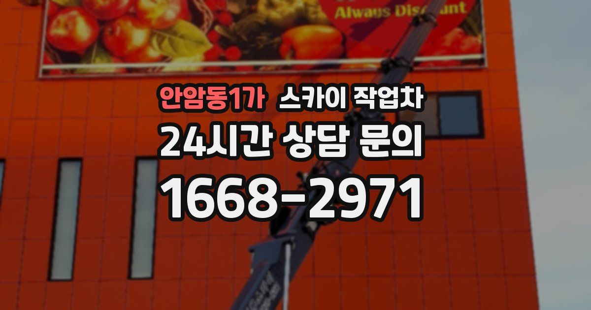 안암동1가 스카이 작업차