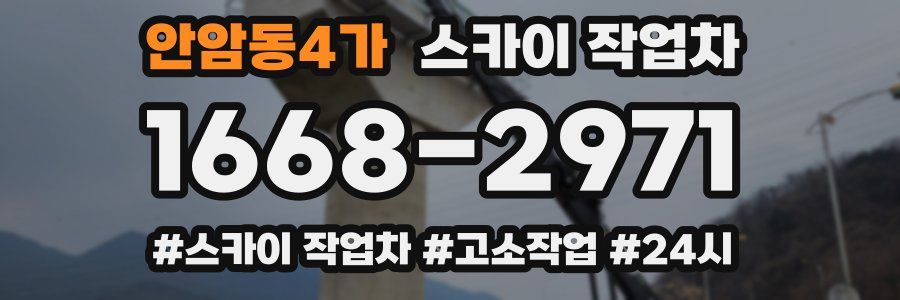 안암동4가 스카이 작업차