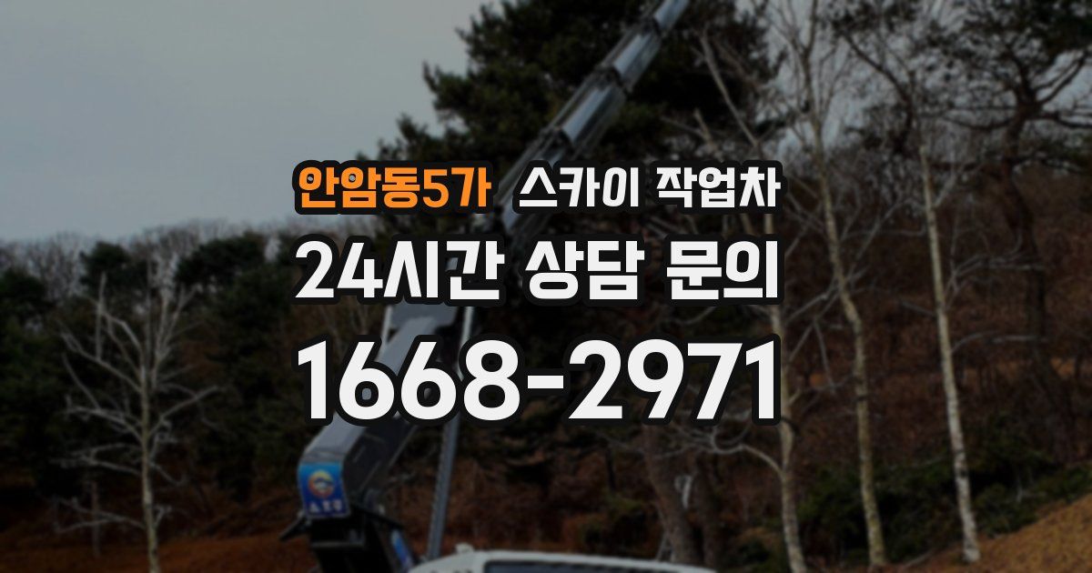 안암동5가 스카이 작업차
