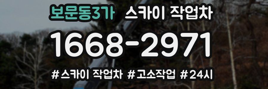 보문동3가 스카이 작업차