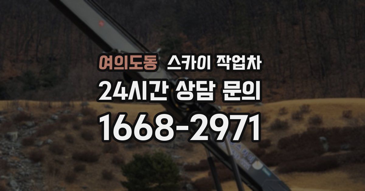 여의도동 스카이 작업차