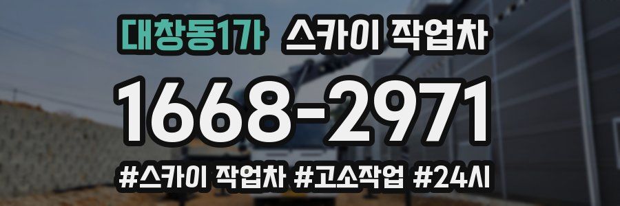 대창동1가 스카이 작업차