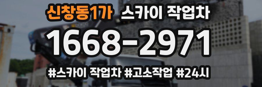 신창동1가 스카이 작업차