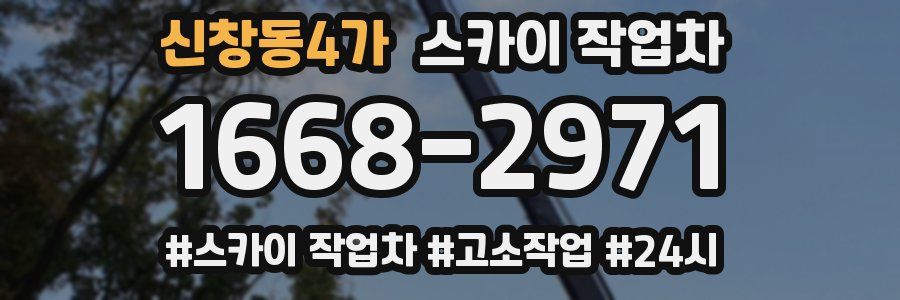 신창동4가 스카이 작업차