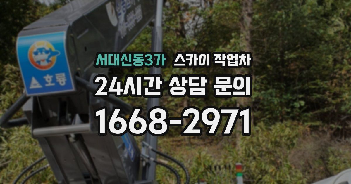서대신동3가 스카이 작업차