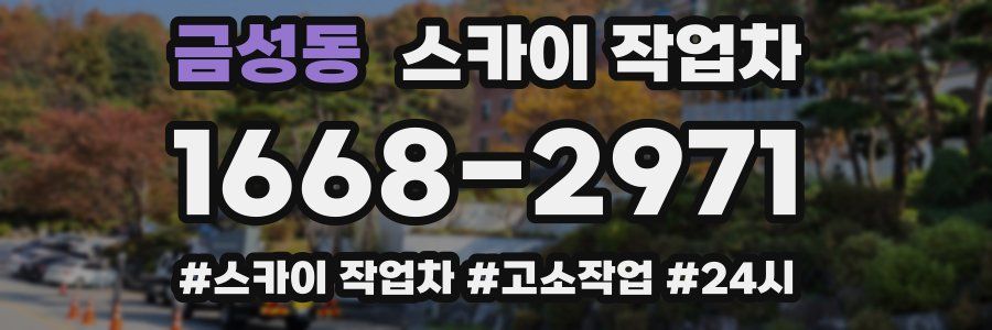 금성동 스카이 작업차