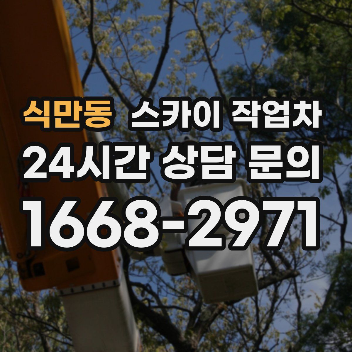 식만동 스카이 작업차