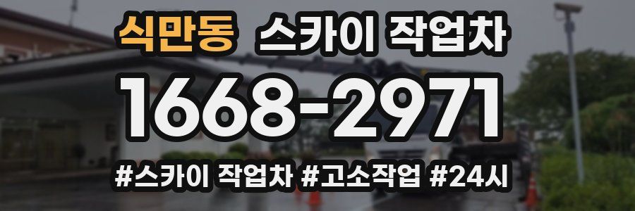 식만동 스카이 작업차