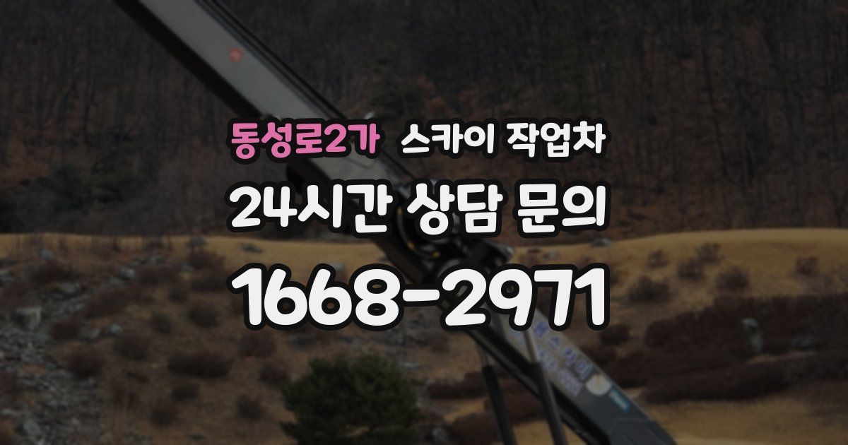 동성로2가 스카이 작업차