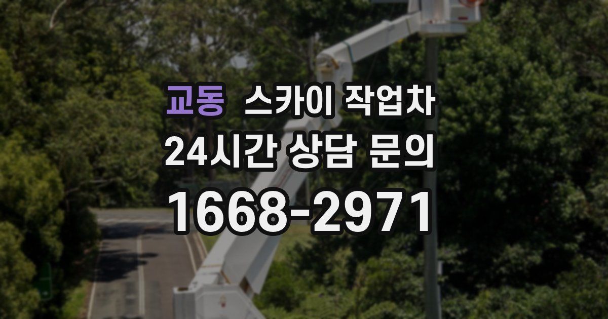 교동 스카이 작업차