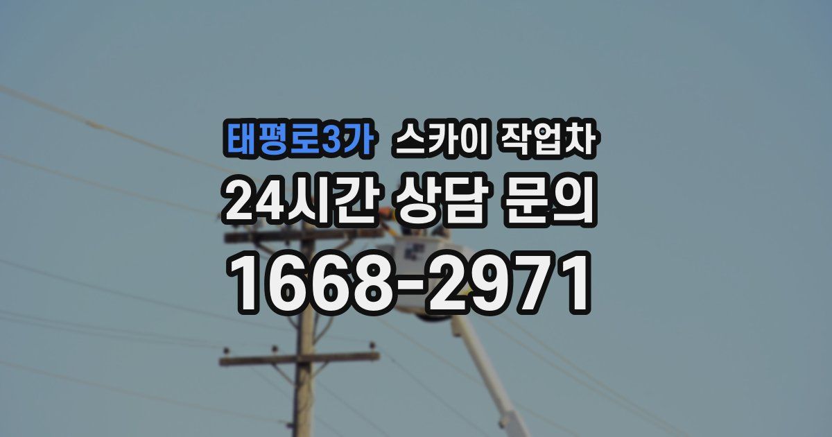 태평로3가 스카이 작업차
