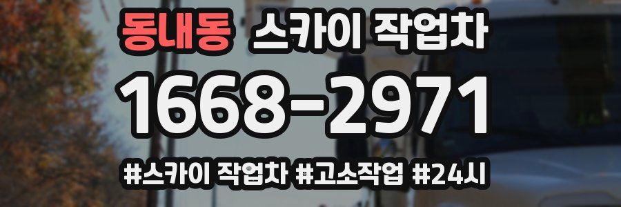 동내동 스카이 작업차