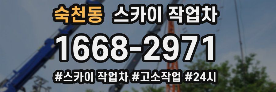 숙천동 스카이 작업차