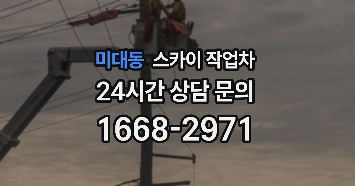 미대동 스카이 작업차