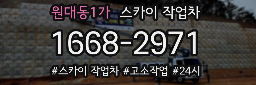 원대동1가 스카이 작업차
