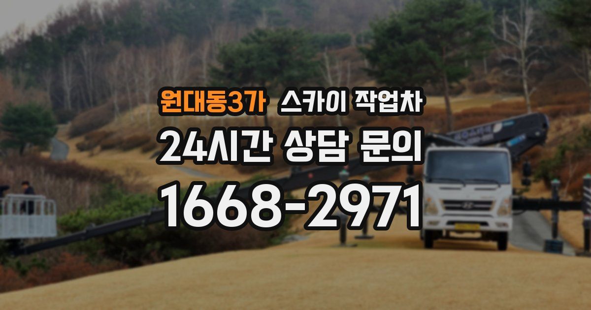 원대동3가 스카이 작업차