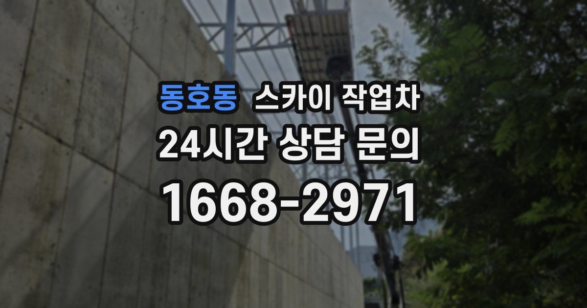 동호동 스카이 작업차