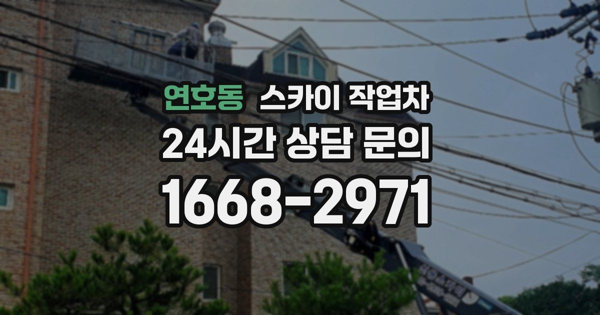 연호동 스카이 작업차