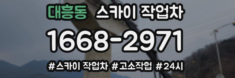 대흥동 스카이 작업차