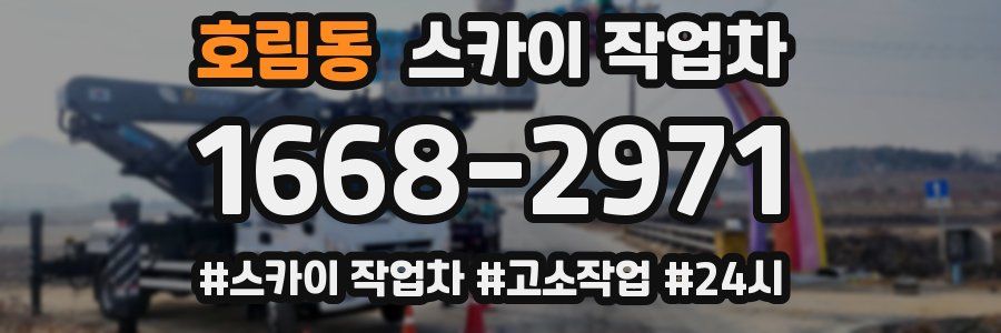 호림동 스카이 작업차