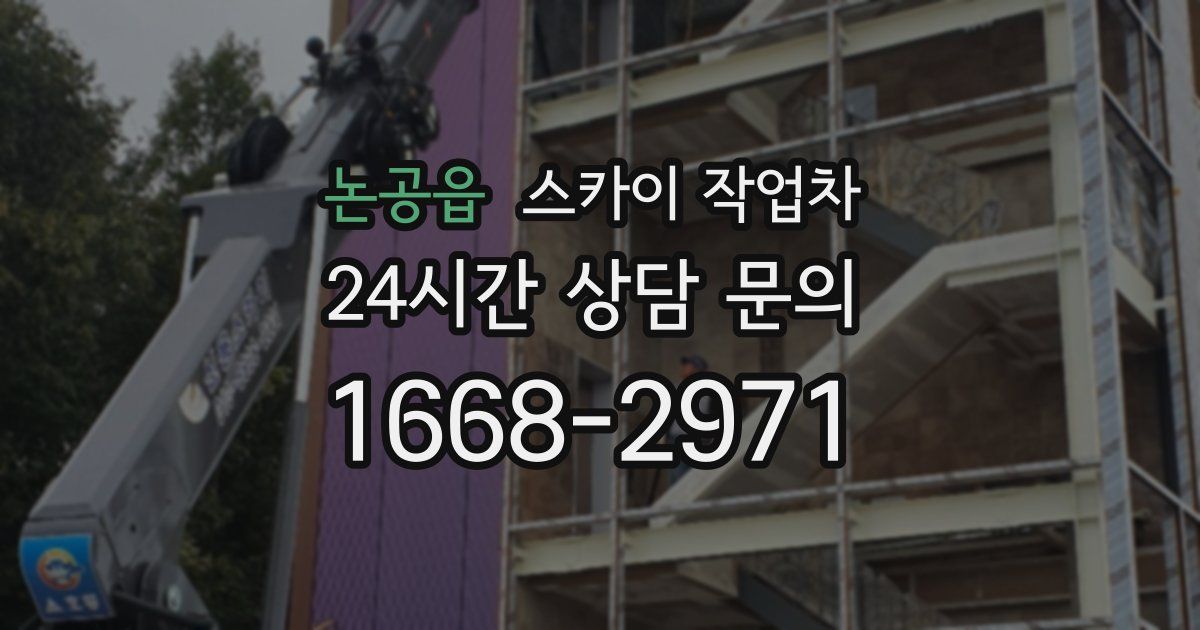 논공읍 스카이 작업차