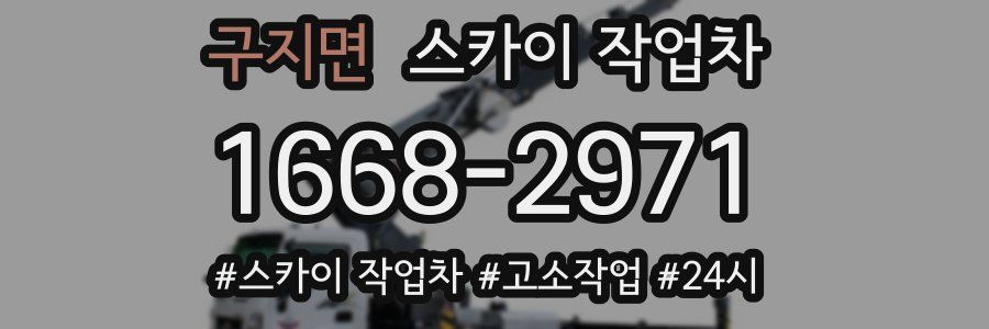 구지면 스카이 작업차