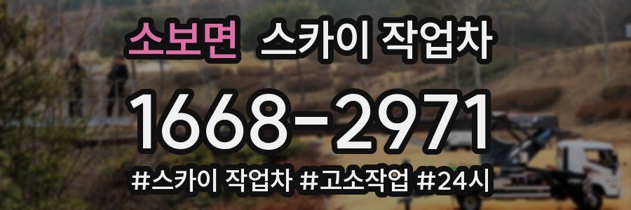 소보면 스카이 작업차