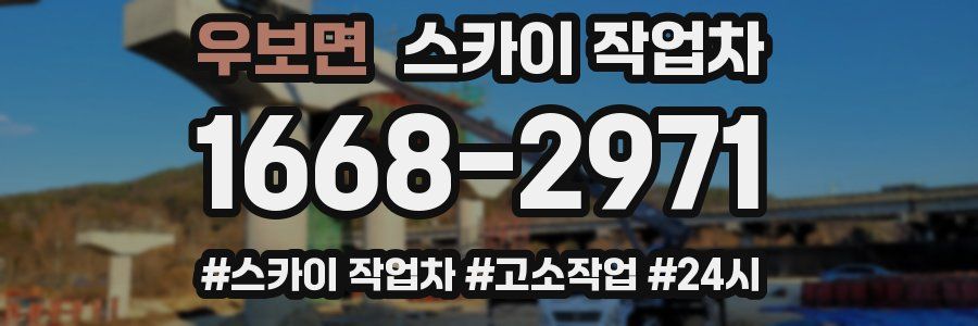 우보면 스카이 작업차