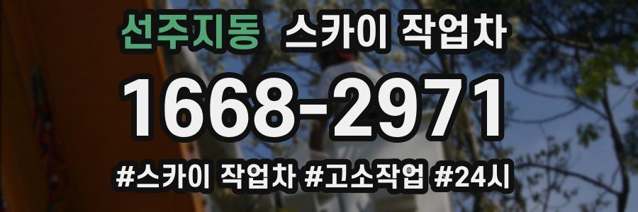 선주지동 스카이 작업차